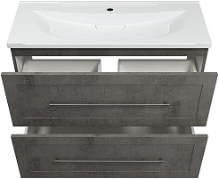 Misty Тумба с раковиной Марта 100 темный бетон – фотография-2